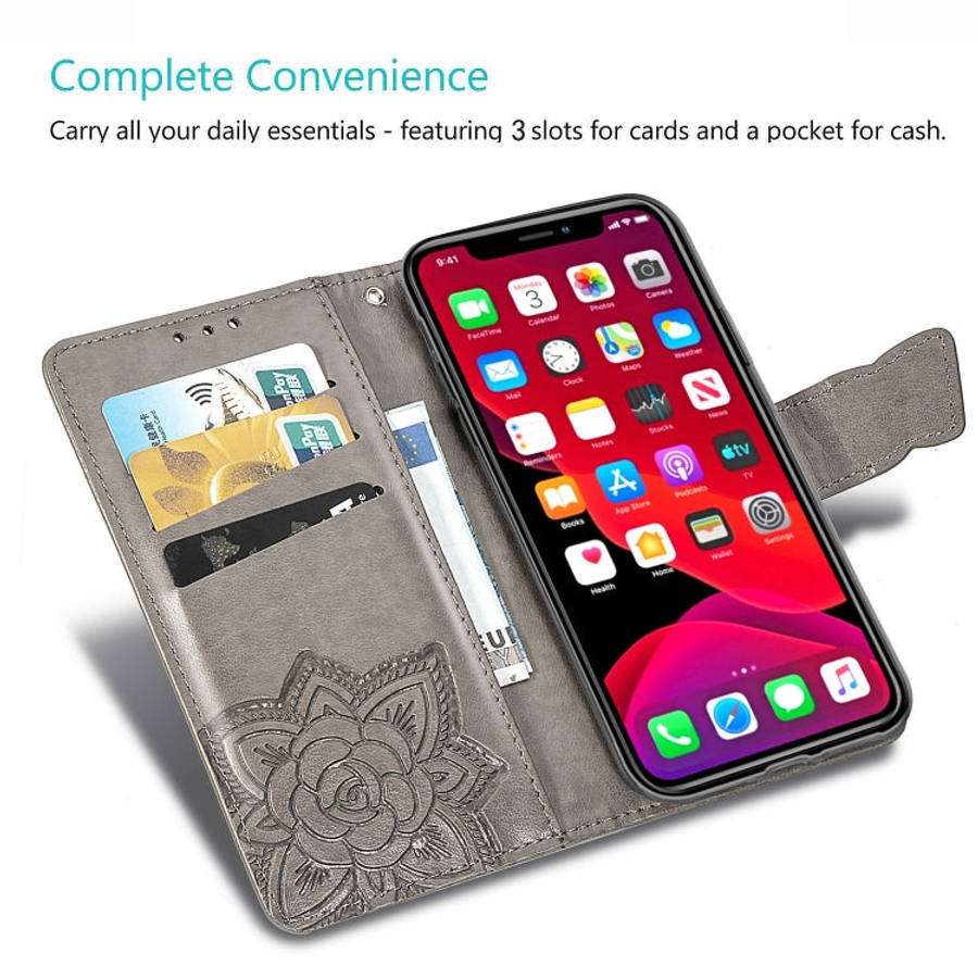 Butterfly Love Flowers Embossing Horizontal Flip Leather Case For  iPhone XI2019with Holder...