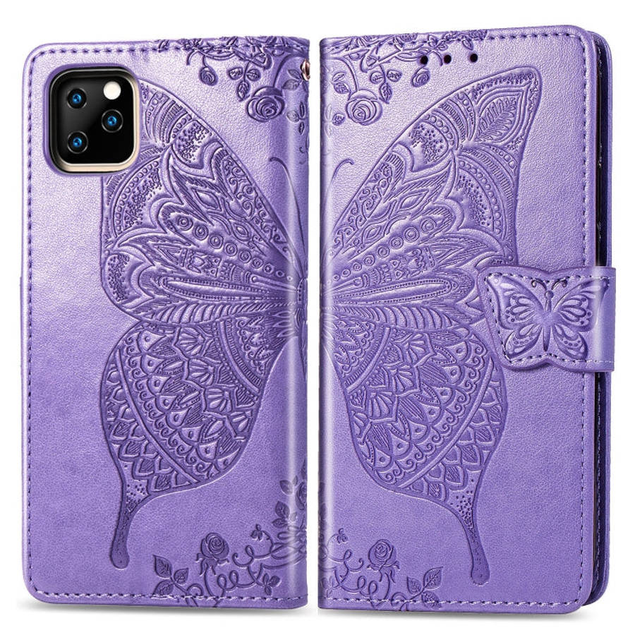 Butterfly Love Flowers Embossing Horizontal Flip Leather Case For  iPhone XI2019with Holder...