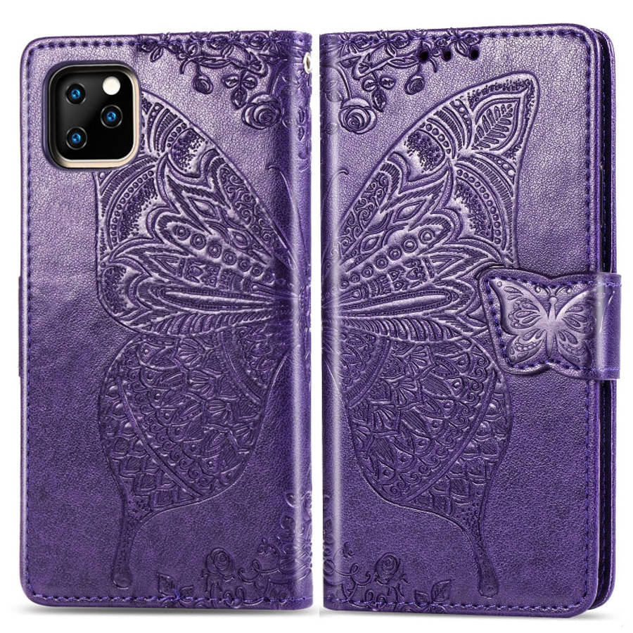 Butterfly Love Flowers Embossing Horizontal Flip Leather Case For  iPhone XI2019with Holder...