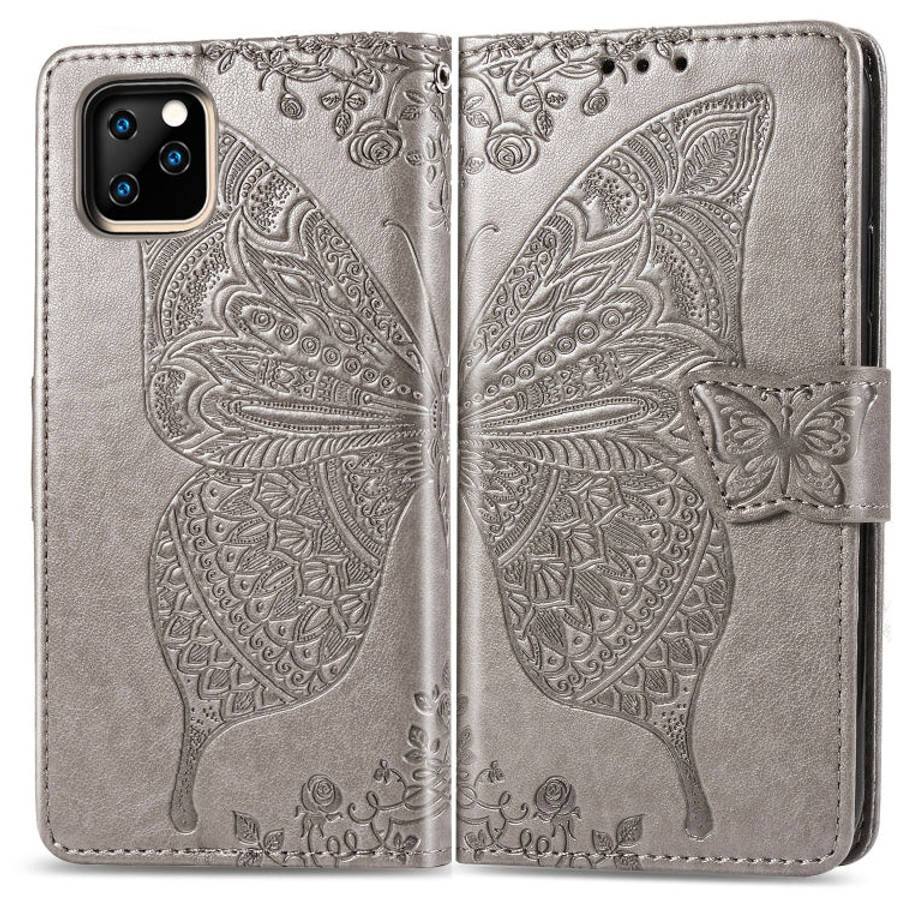 Butterfly Love Flowers Embossing Horizontal Flip Leather Case For iPhone XIR 2019) with Holder...