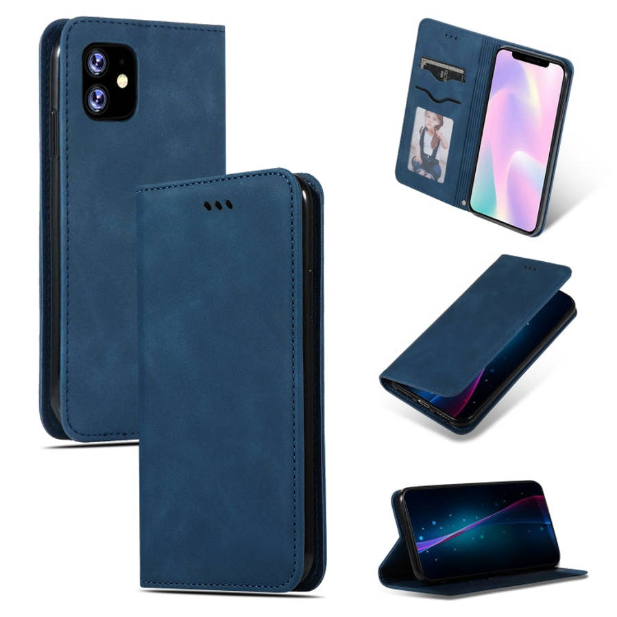 Retro Skin Feel Business Magnetic Horizontal Flip Leather Case for iPhone XIR 2019, For iPhone 11