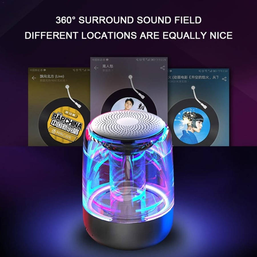 C7 Bluetooth 5.0 Speaker Transparent LED Luminous Subwoofer TWS 6D Surround HIFI Stereo Cool Audi...