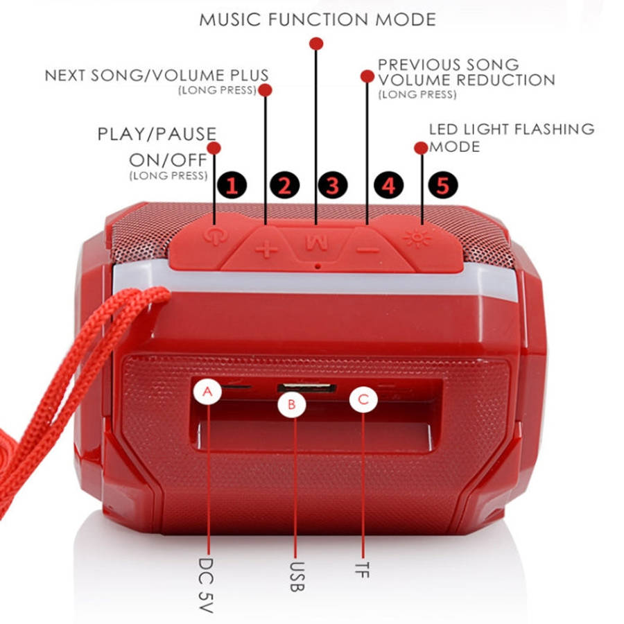 T&G TG162 LED Stereo Portable Bluetooth Speaker Mini Wireless Speaker Subwoofer