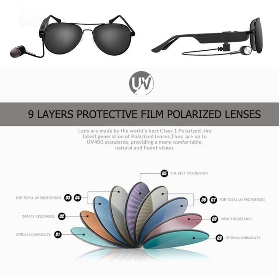 A8 Wireless Earphone Bluetooth Headset Sunglasses Music Headphones Smart Glasses Earbud Hands-fre...