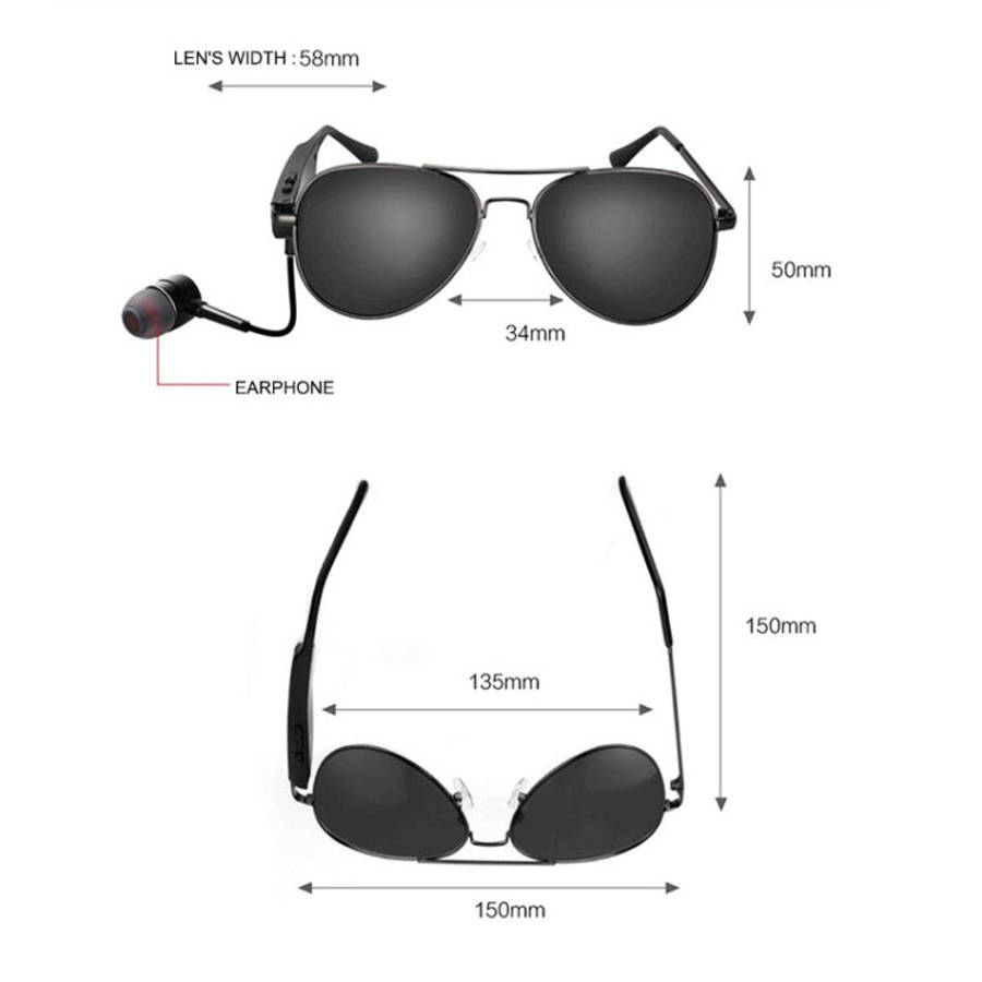A8 Wireless Earphone Bluetooth Headset Sunglasses Music Headphones Smart Glasses Earbud Hands-fre...