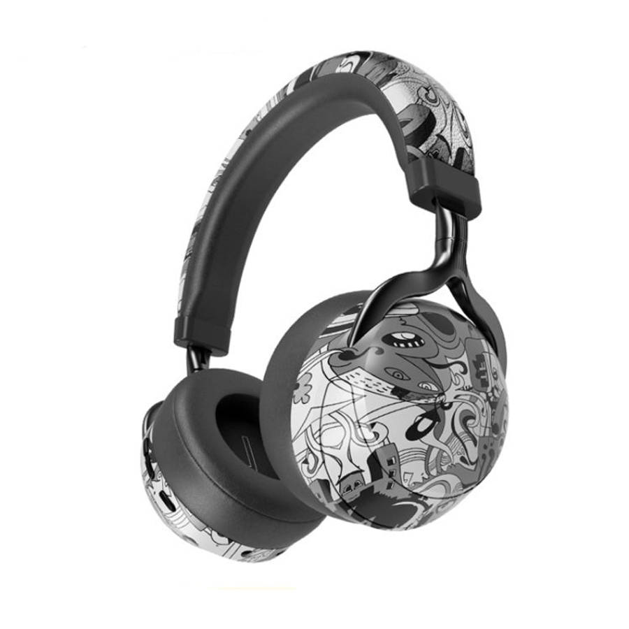VJ086 Graffiti Headset Wireless Sports Bluetooth Headset Water Transfer Color Print Headset, Supp...
