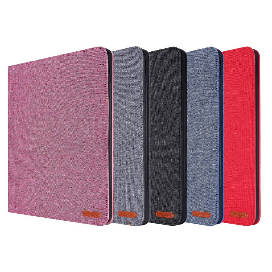 Horizontal Flip TPU + Fabric PU Leather Protective Case with Name Card Clip, For iPad Pro 12.9(2020)