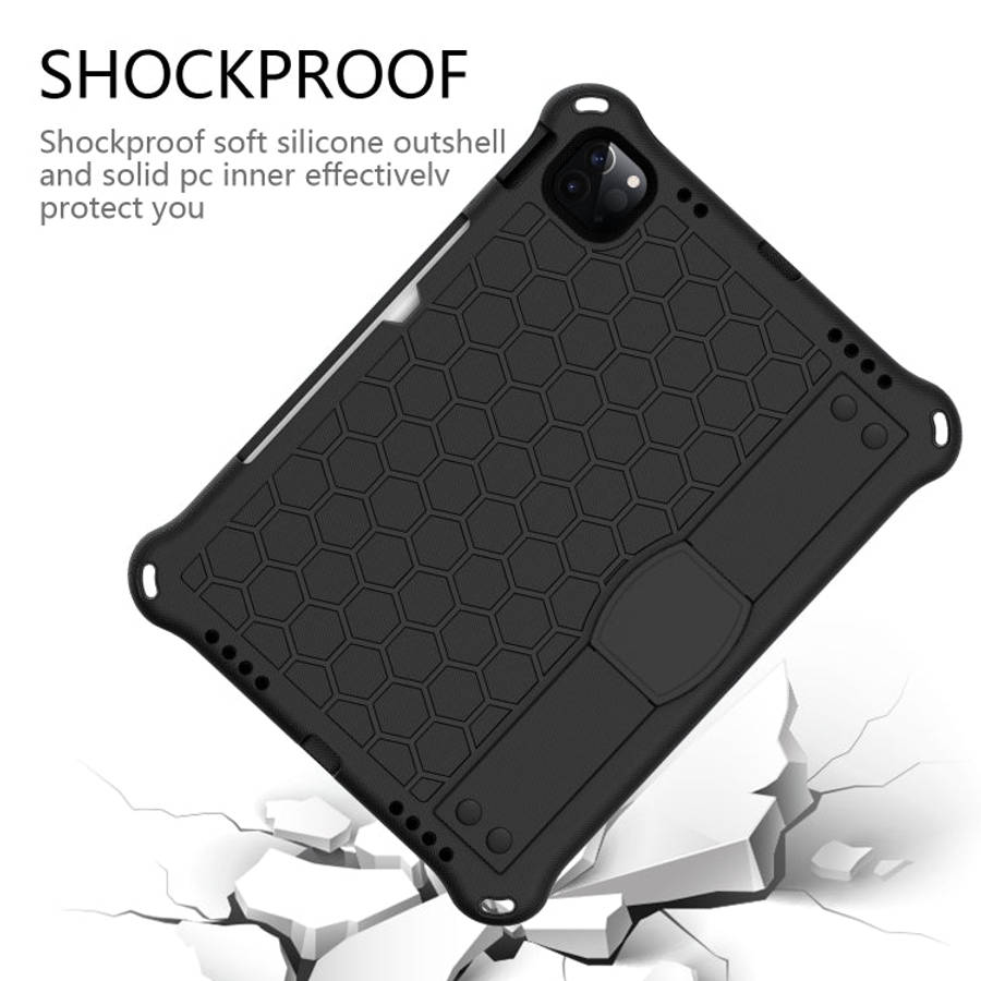 Honeycomb Design EVA + PC Four Corner Anti Falling Flat Protective Shell With Straps, For iPad Pr...
