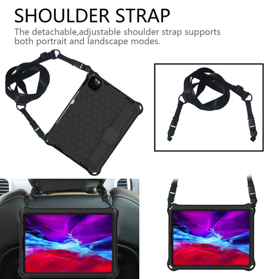 Honeycomb Design EVA + PC Four Corner Anti Falling Flat Protective Shell With Straps, For iPad Pr...