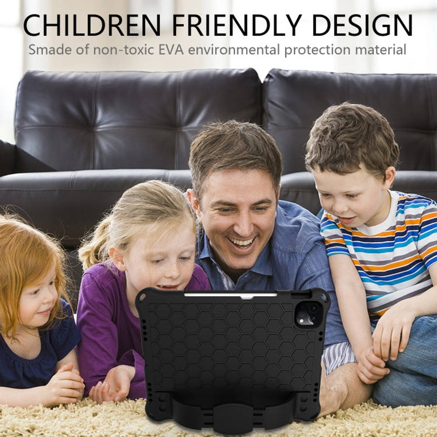 Honeycomb Design EVA + PC Four Corner Anti Falling Flat Protective Shell With Straps, For iPad Pr...