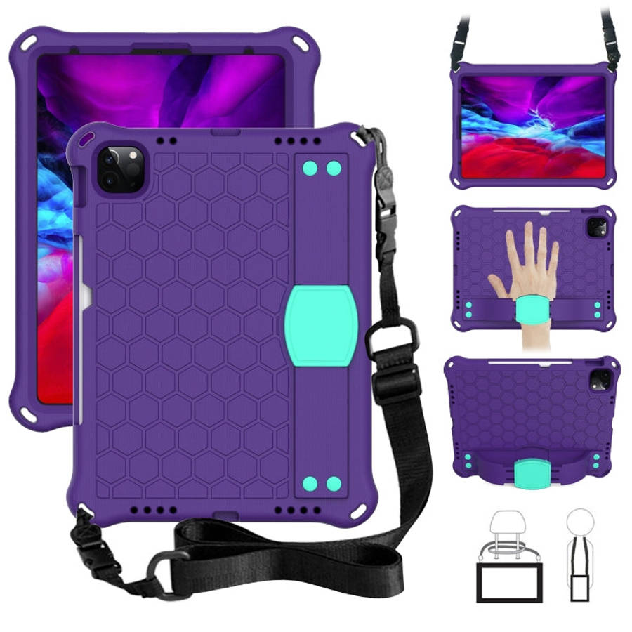 Honeycomb Design EVA + PC Four Corner Anti Falling Flat Protective Shell With Straps, For iPad Pr...