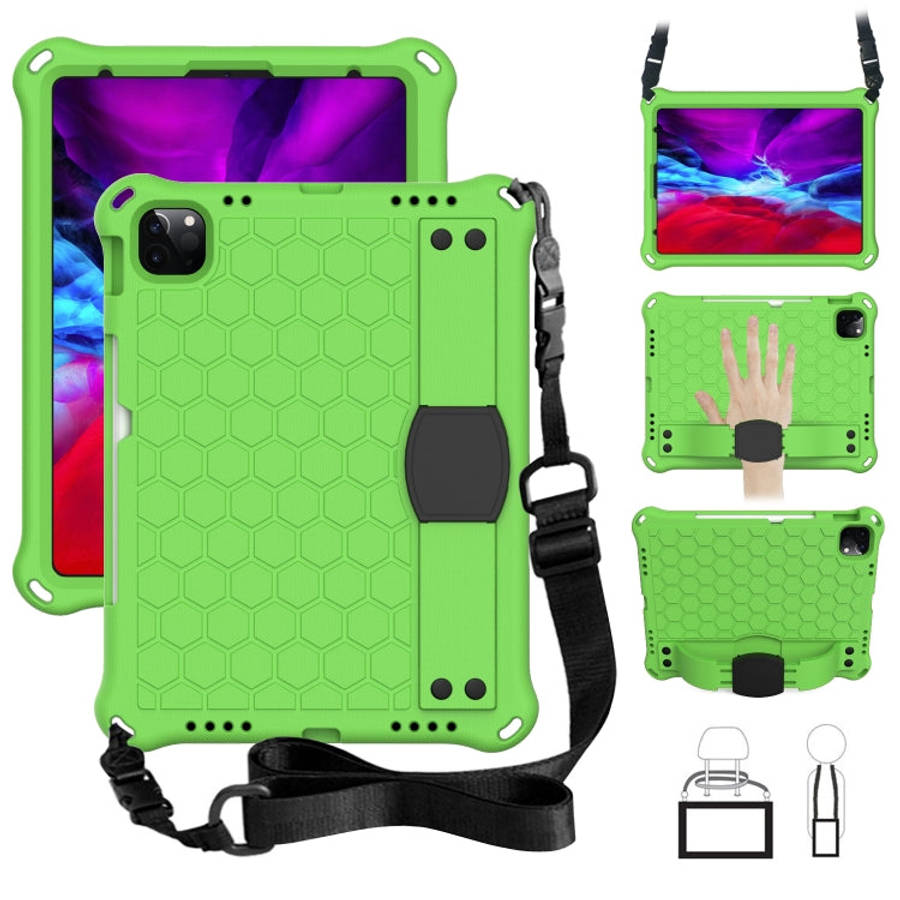 Honeycomb Design EVA + PC Four Corner Anti Falling Flat Protective Shell With Straps, For iPad Pr...