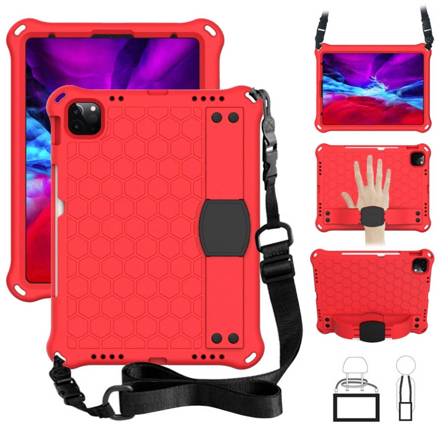 Honeycomb Design EVA + PC Four Corner Anti Falling Flat Protective Shell With Straps, For iPad Pr...