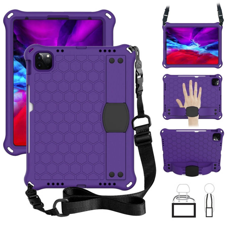 Honeycomb Design EVA + PC Four Corner Anti Falling Flat Protective Shell With Straps, For iPad Pr...