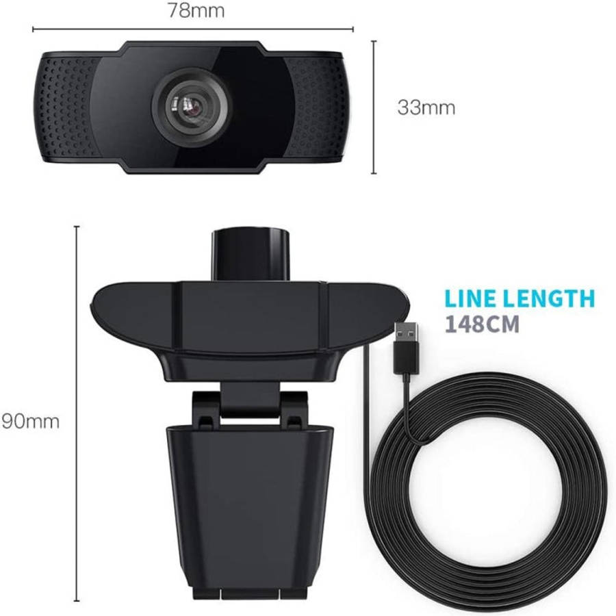HD 1080P Megapixels USB Webcam Camera CMOS Sensor with MIC for Computer PC Laptops