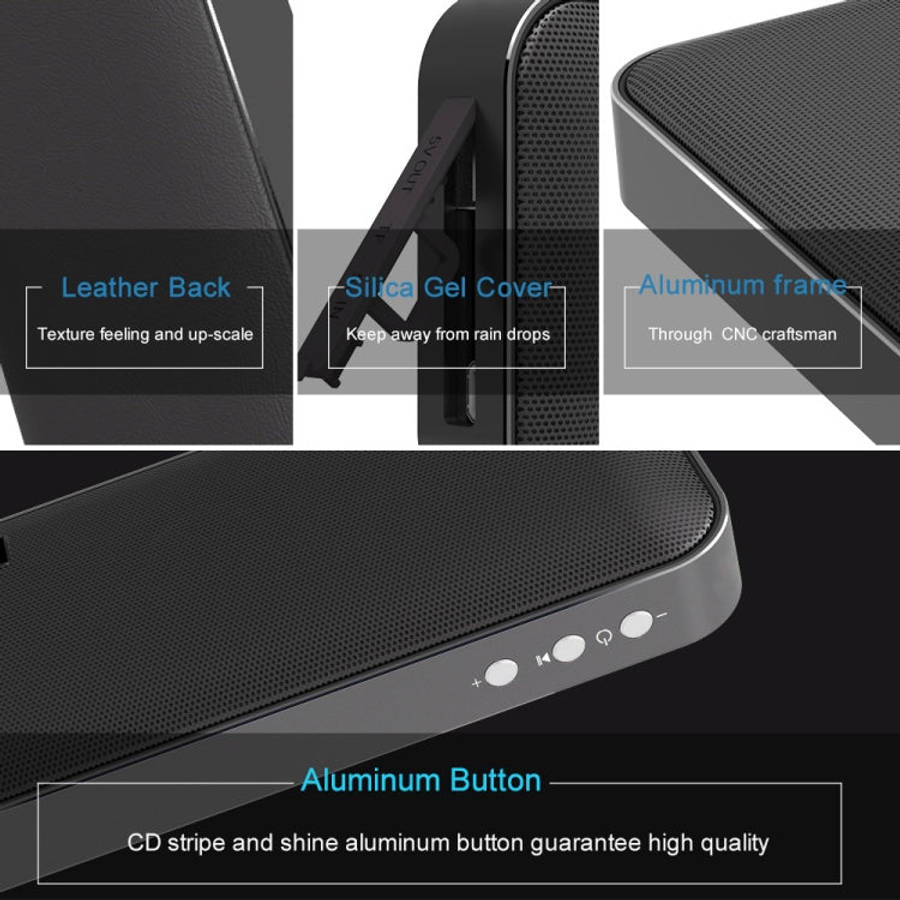 AEC BT-205 Portable Wireless Bluetooth Speaker Stereo Music Loudspeaker Built-in Microphone, Supp...