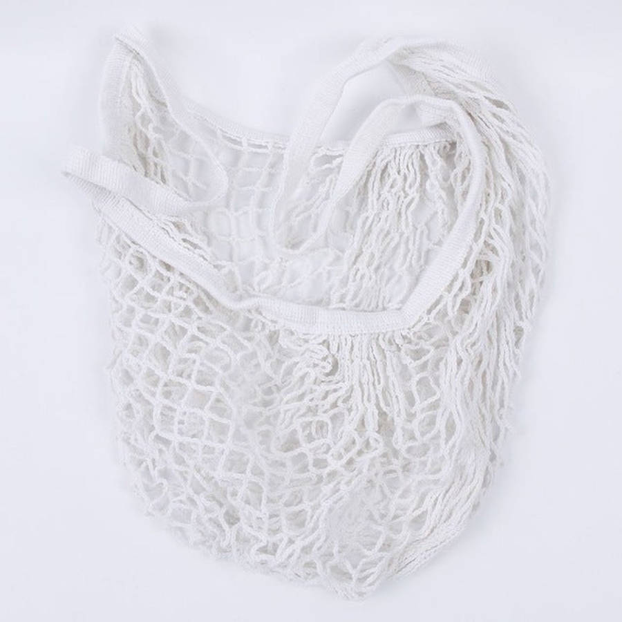 Mesh Shopping Bag Reusable String Fruit Storage Handbag Totes Women Shopping Mesh Net Woven Bag S...