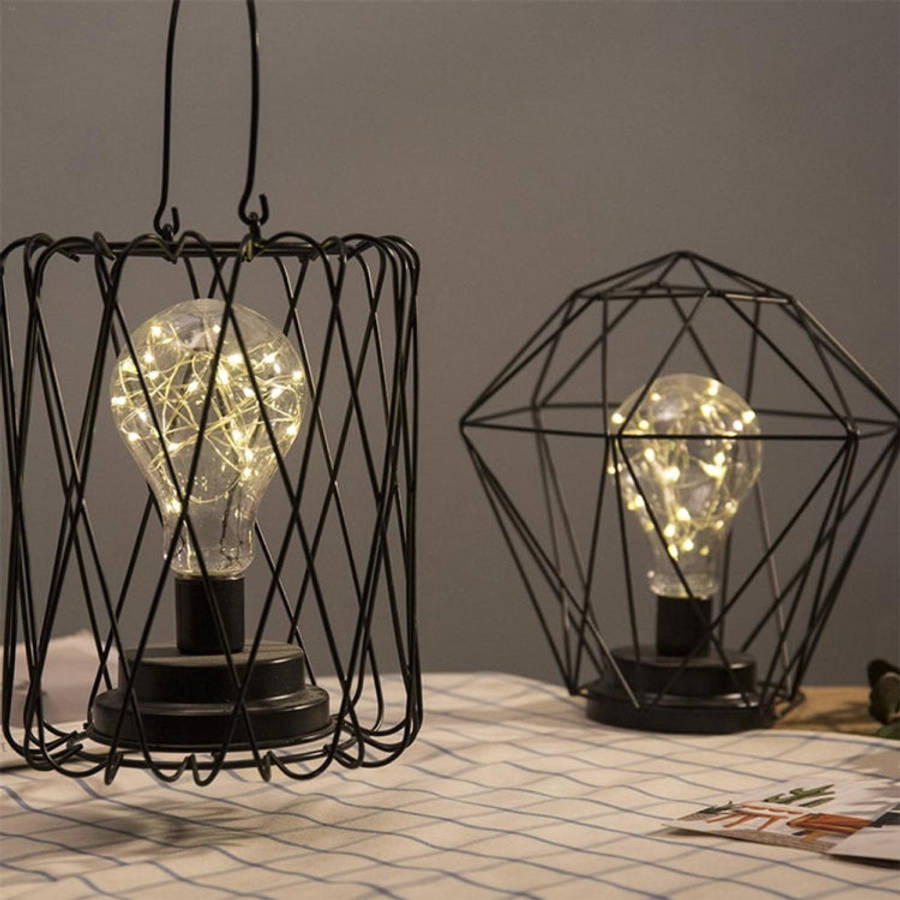 Minimalist Copper Lamp Bedroom Home Wrought Iron Table Lamp, Portable, USB