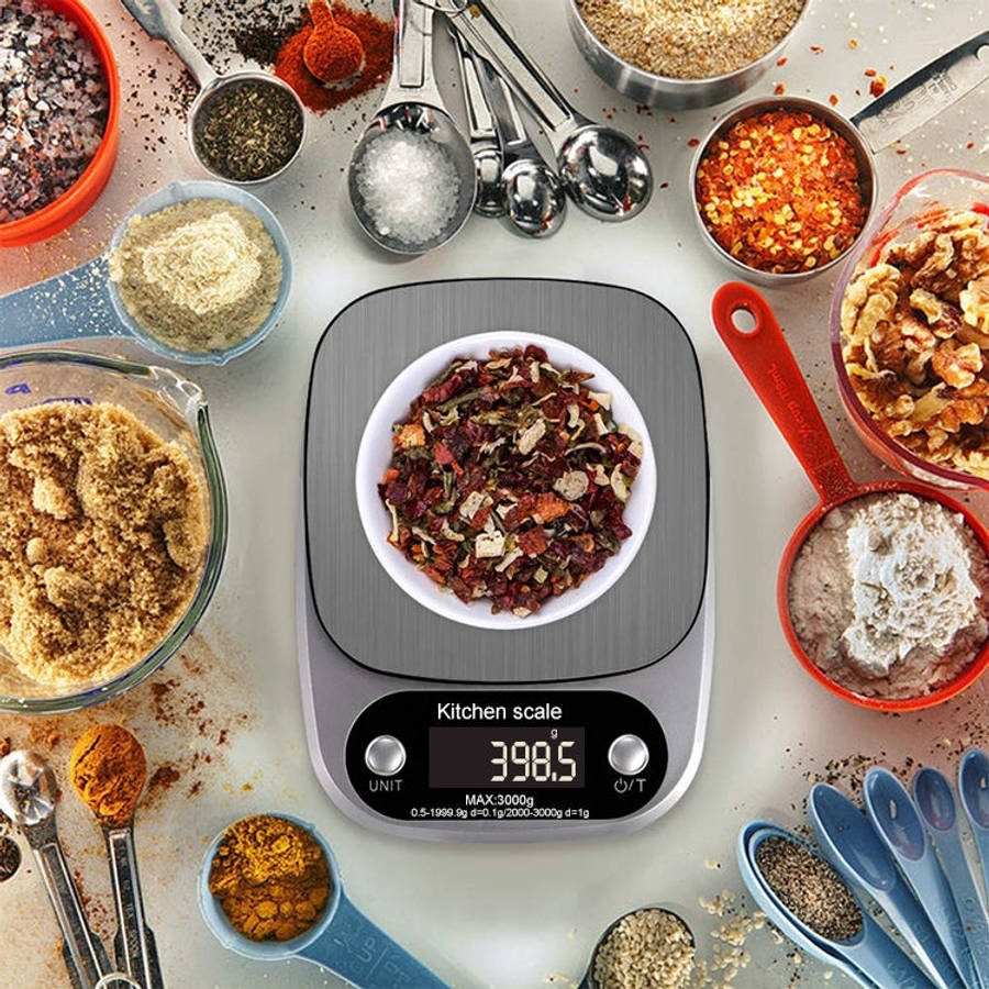 BOH-C305 Kitchen Stainless Steel LCD  Electronic Scale, Specification: 5kg/0.1g, 5kg/0.1g