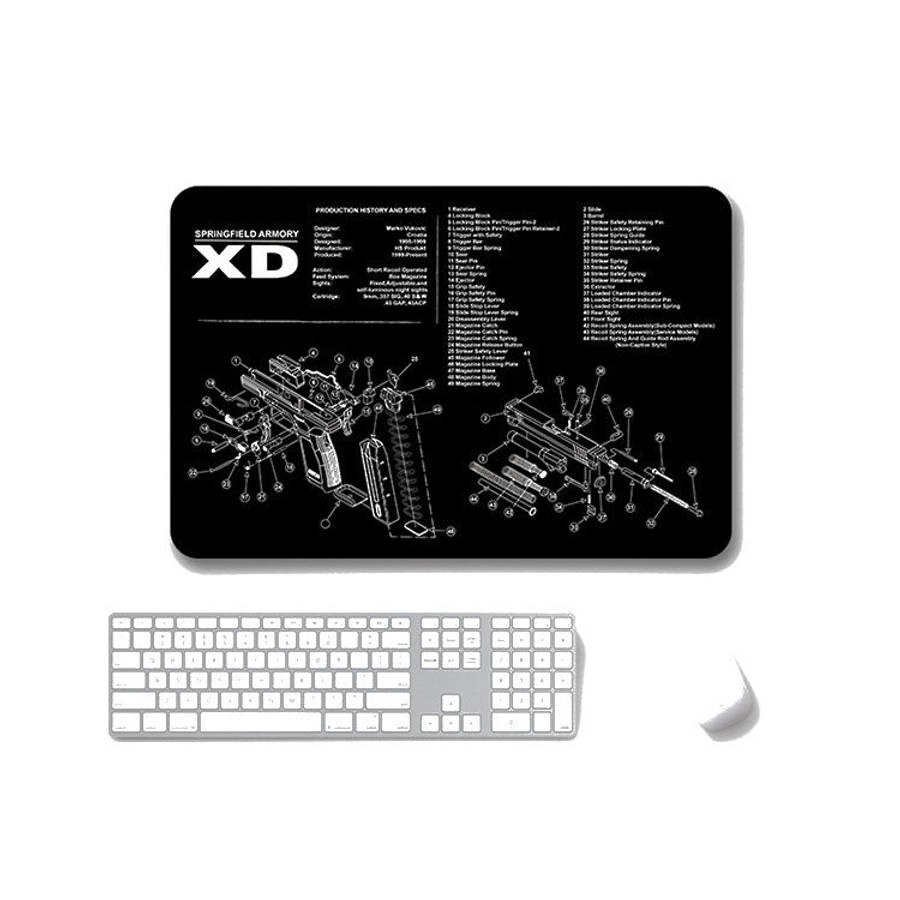 2 PCS Heat Transfer Non-Slip Single-Sided Office Gaming Mouse Pad, 2mm, 3mm, 4mm, 5mm