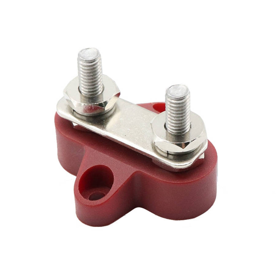 Double Terminal Block Spiral Fixed Wire Connector, M8 Black, M8 Red, M6 Black, M6 Red