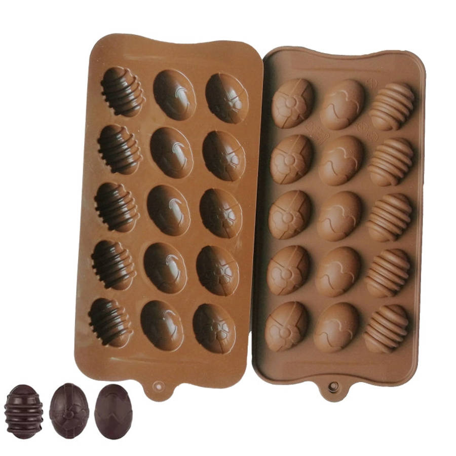 Easter Mini Colorful Egg Silicone Chocolate Mold, 15 Eggs