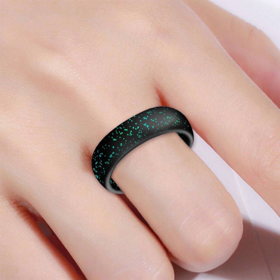 SH100 5.7mm Wide Silicone Ring Glitter Couple Ring, No.4, No.5, No.6, No.7