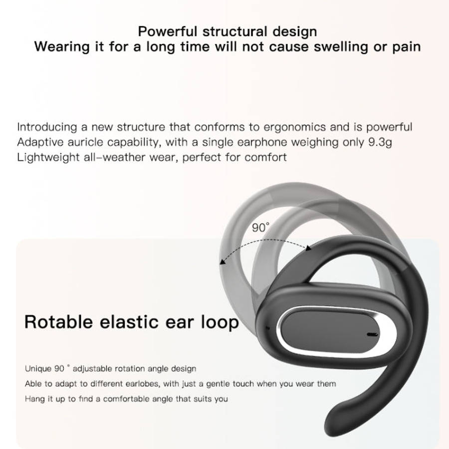 T35 OWS Adjustable Ear-Hook Call Noise Reduction Wireless Bluetooth 5.3 Earphones, Black, White, ...