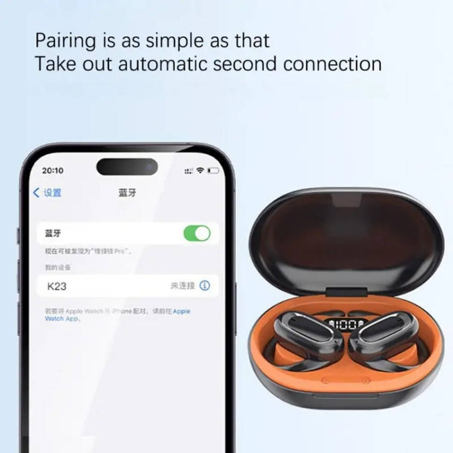 T35 OWS Adjustable Ear-Hook Call Noise Reduction Wireless Bluetooth 5.3 Earphones, Black, White, ...