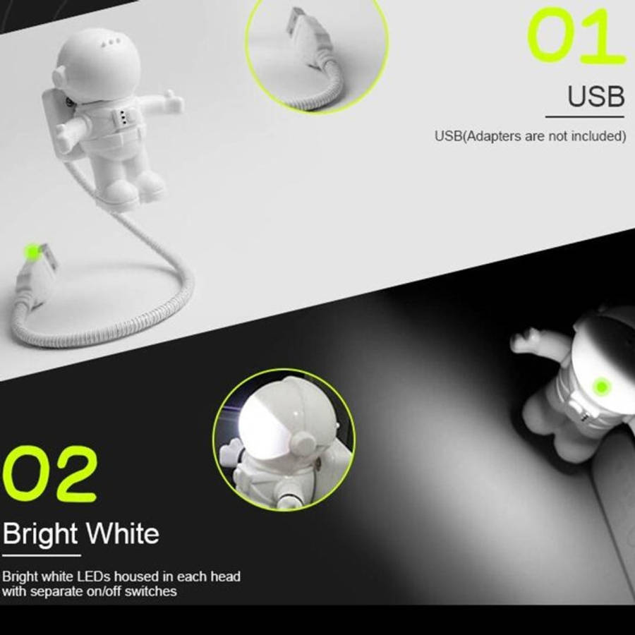 Cool New Astronaut Spaceman USB LED Adjustable Lamp Desk Night Light for Computer PC