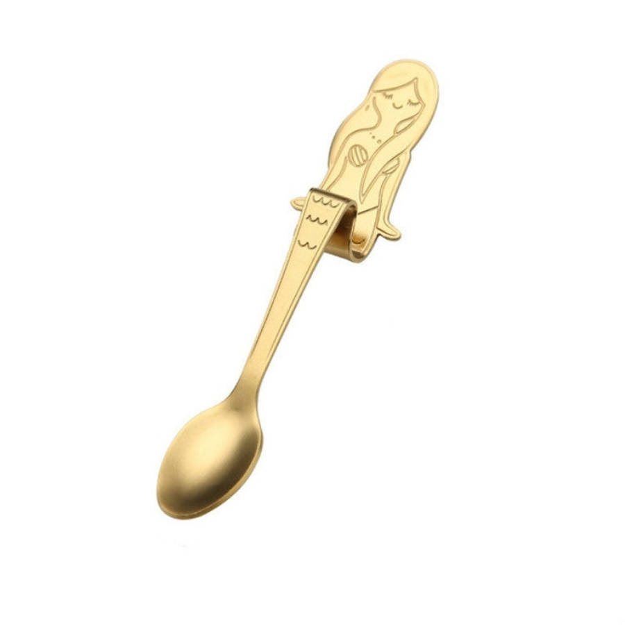 Creative Coffee Spoon Mermaid Shape Handle Spoons Flatware Drinking Tools, Black, Gold, Symphony,...