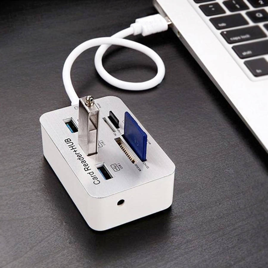 USB 3.1 Type-C COMBO 3 Ports HUB + MS DUO / SD(HC) / M2 / T-Flash Card Reader with LED Indication...