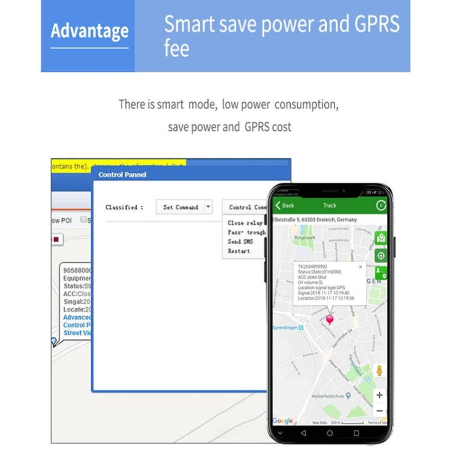 TK202B 2G Car Truck Vehicle Tracking GSM GPRS GPS Tracker Support AGPS, Battery Capacity: 5000MA,...