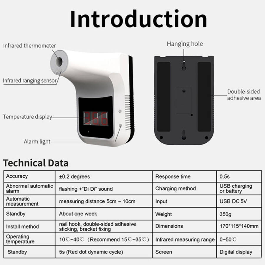 K3 Handsfree Non-contact Forehead Body Infrared Thermometer, K3