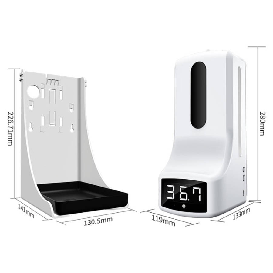 K9 Pro Handsfree Non-contact Body Light-sensitive Distance Sensor Thermometer + 1000ml Automatic ...