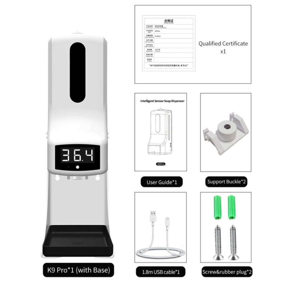 K9 Pro Handsfree Non-contact Body Light-sensitive Distance Sensor Thermometer + 1000ml Automatic ...