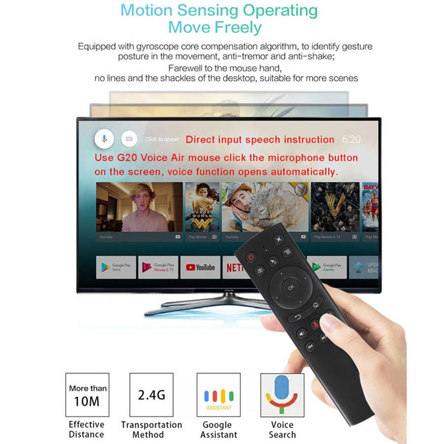 G20S 2.4G Air Mouse Remote Control with Fidelity Voice Input & IR Learning & 6-axis Gyroscope for...
