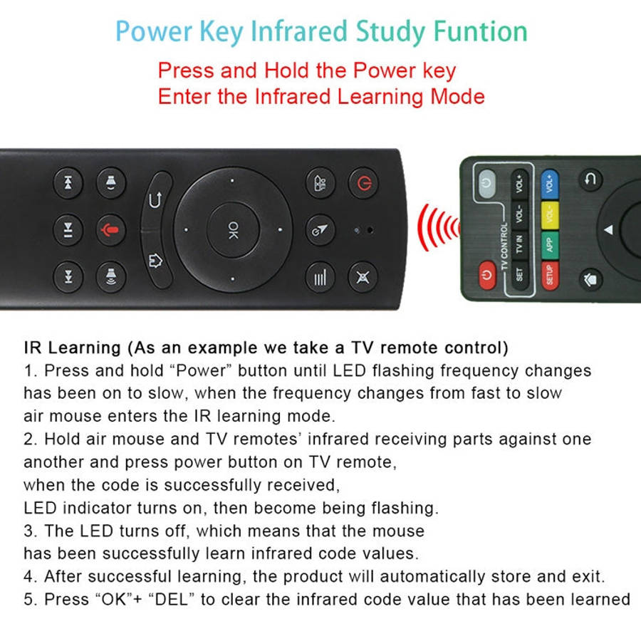 G20S 2.4G Air Mouse Remote Control with Fidelity Voice Input & IR Learning & 6-axis Gyroscope for...