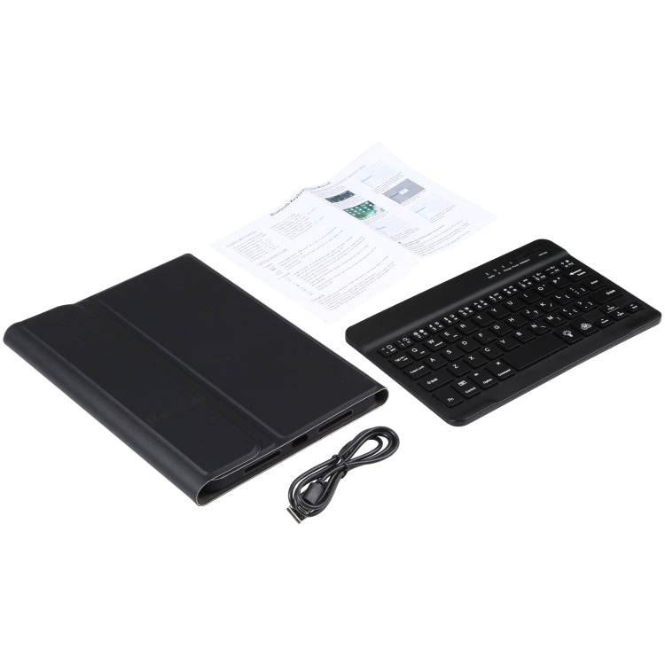 A06S Detachable Lambskin Texture Ultra-thin TPU Backlight Bluetooth Keyboard Leather Tablet Case ...