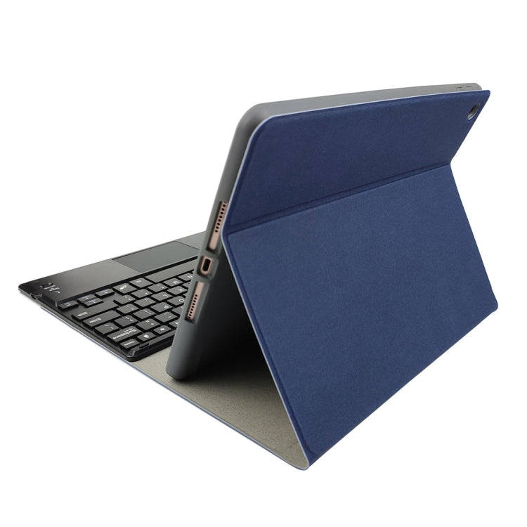 RK109C Detachable Magnetic Plastic Bluetooth Keyboard with Touchpad + Silk Pattern TPU Tablet Cas...