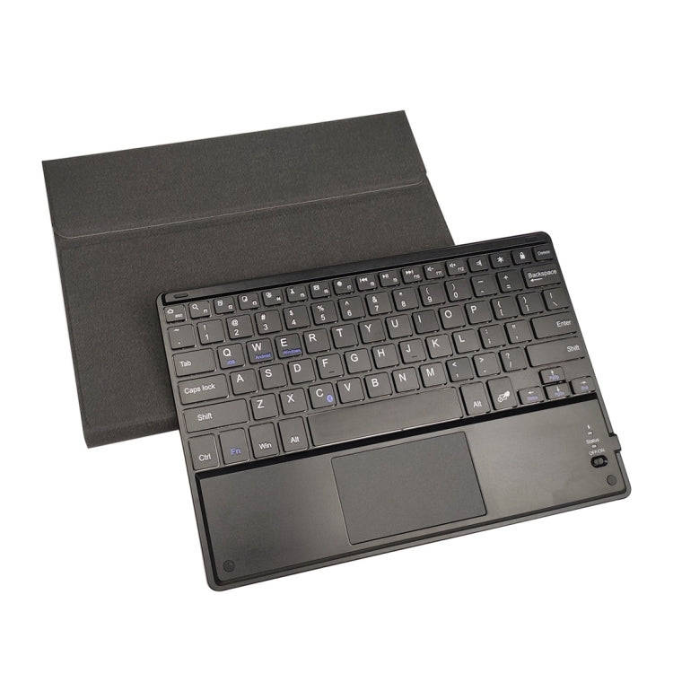 RK508C Detachable Magnetic Plastic Bluetooth Keyboard with Touchpad + Silk Pattern TPU Tablet Cas...