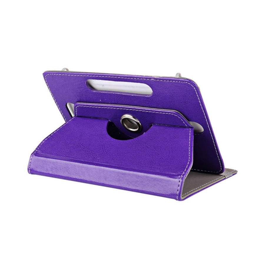 9 inch Tablets Leather Case Crazy Horse Texture 360 Degrees Rotation Protective Case Shell with H...