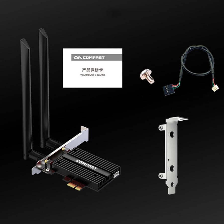 COMFAST CF-AX200 PRO 3000Mbps Bluetooth PCI-E Wifi Network Card Adapter with 2 Antennas, CF-AX200...