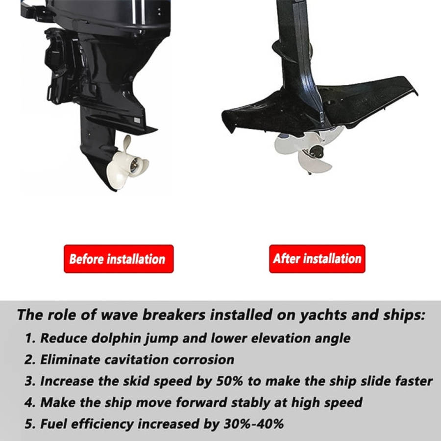 Outboard Motor Wave Pressure Board Sliding Wing Tail for 4 to 50HP Outdrive Stabilizer, For 4 to ...