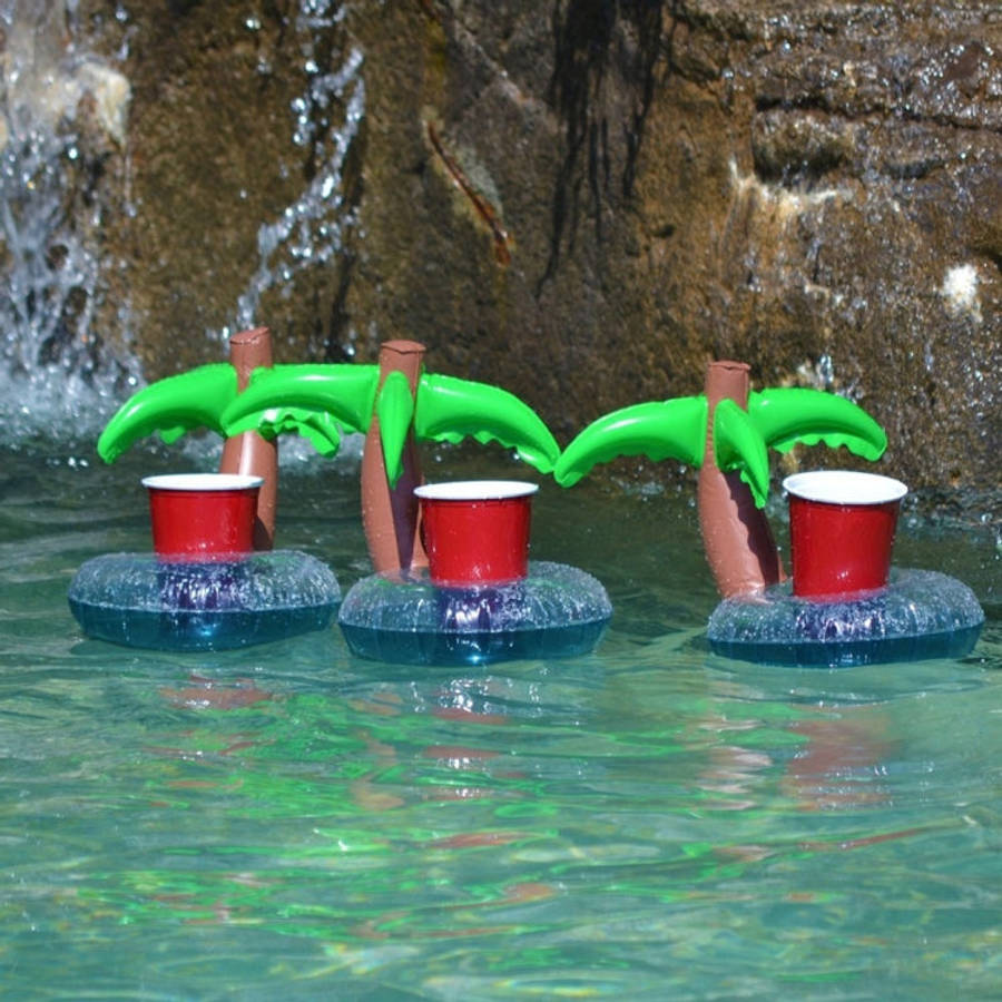 Inflatable Coconut Tree Shaped Floating Drink Holder, Inflated Size: About 21 x 21 x 22cm, Coconu...