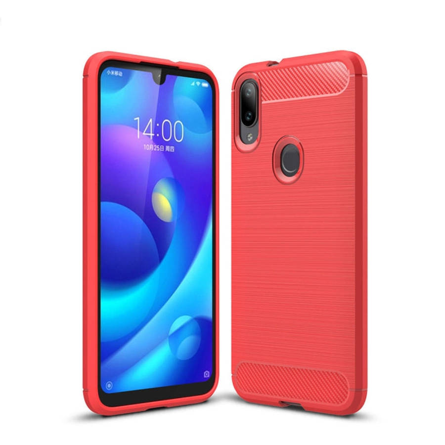 Brushed Texture Carbon Fiber TPU Case for Xiaomi Mi Play, For Xiaomi Mi Play