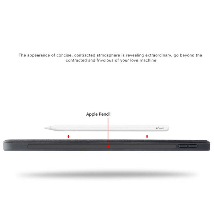 Mutural Exquisite Series Cloth Texture PU+TPU Leather Case for iPad Pro 12.9 inch (2018), with 3-...