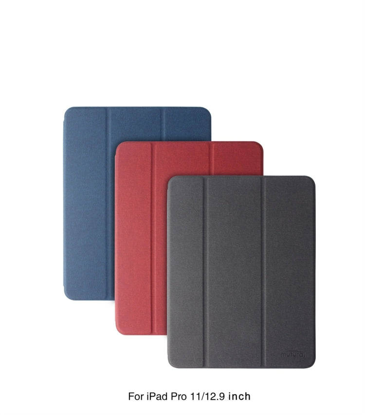 Mutural Exquisite Series Cloth Texture PU+TPU Leather Case for iPad Pro 12.9 inch (2018), with 3-...
