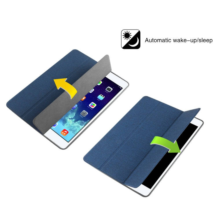 Mutural Exquisite Series Cloth Texture PU+TPU Leather Case for iPad Pro 10.5 inch, with 3-Fold Ho...
