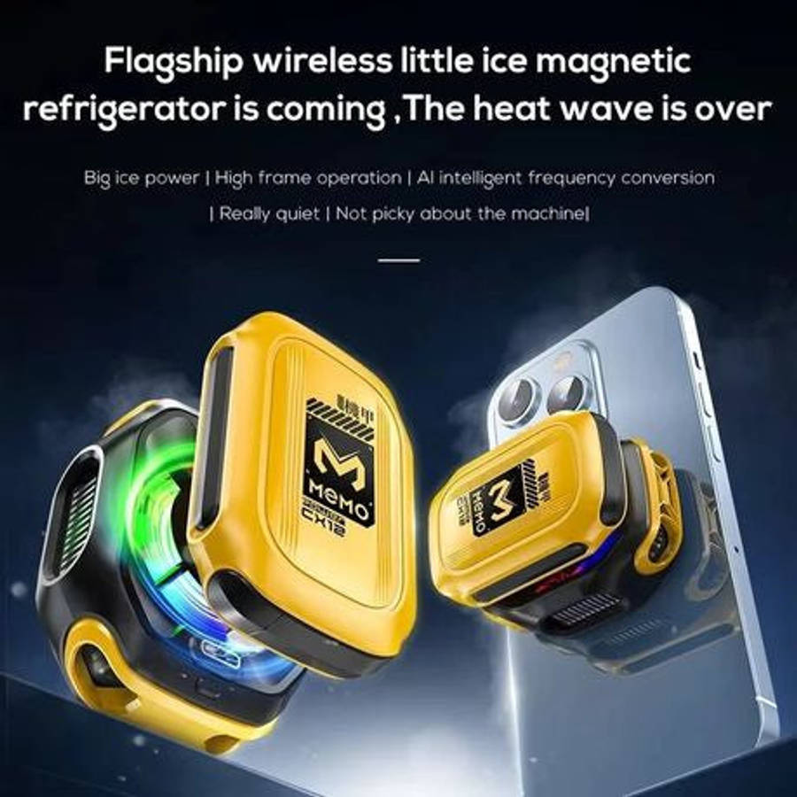 MEMO CX12 Mobile Phone Cooler Fan with Magnetic Clip & Detachable Battery